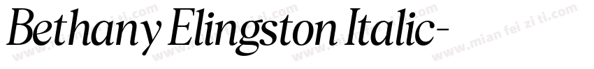 Bethany Elingston Italic字体转换